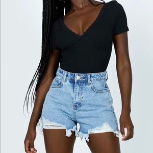 New with tags Princess Polly Anne Denim Short size AU 12 US 8